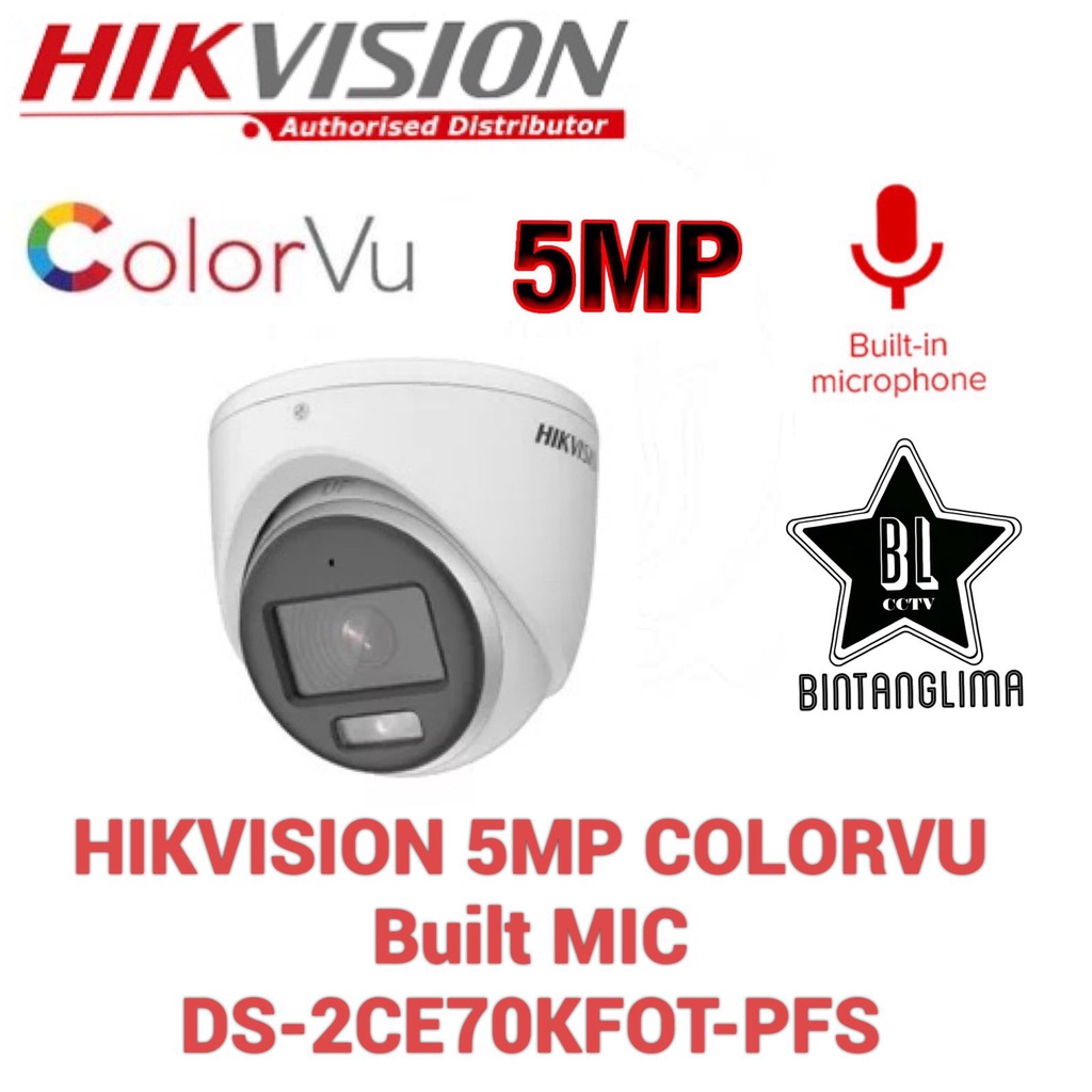 HIKVISION CCTV COLORVU AUDIO INDOOR 3K/5MP HIKVISION DS-2CE70KF0T-FS