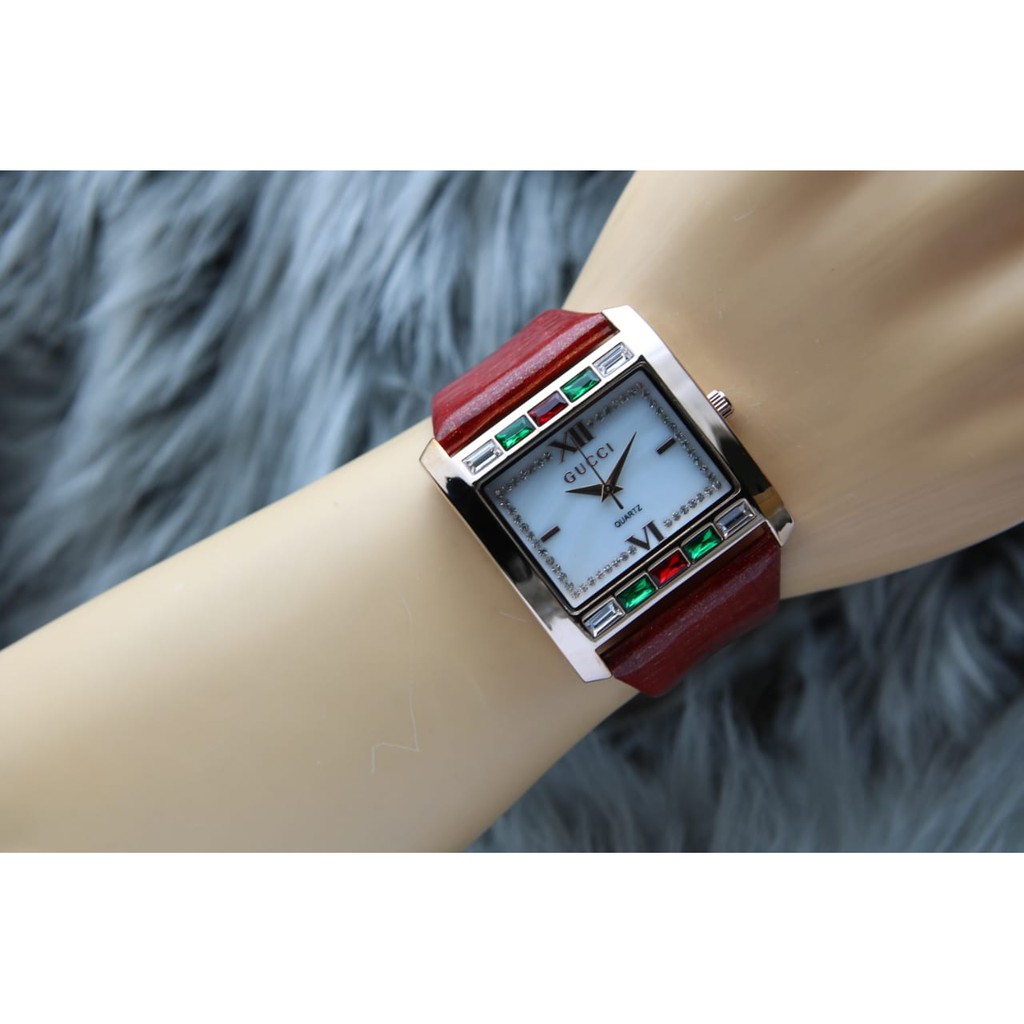 JAM TANGAN WANITA FASHION GUCCI KULIT