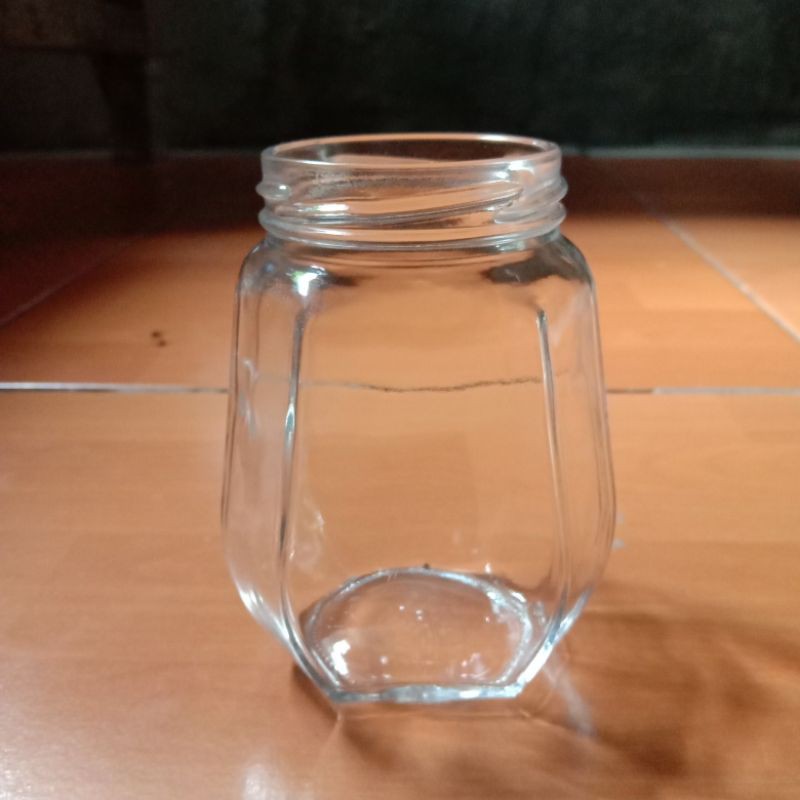 toples jar bekas madu 380 ml/toples cantik/ toples tempat pelihara ikan cupang