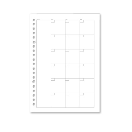 

Loose leaf Monthly Planner Ukuran A5 50 lembar 100 gsm
