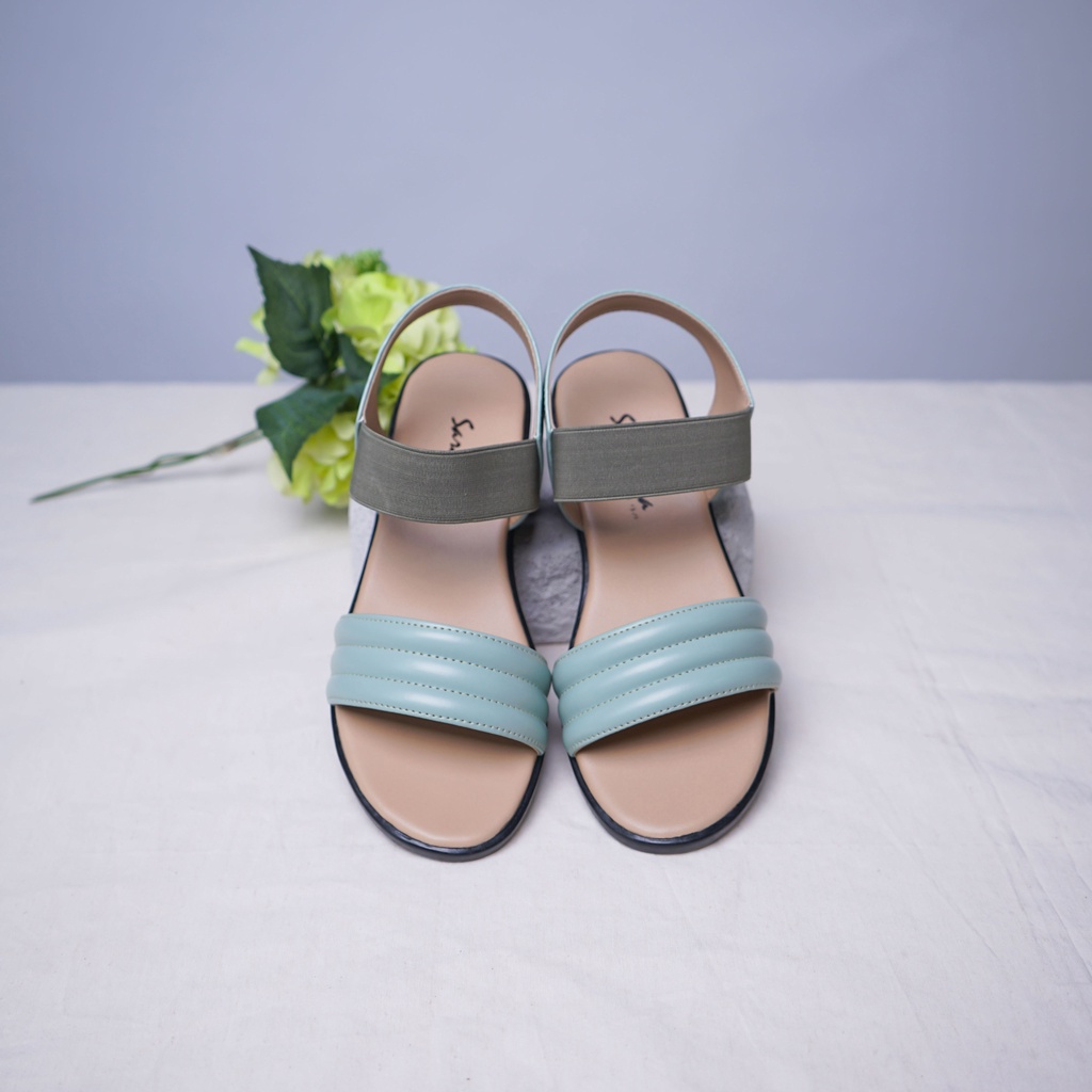 SARA SARA CINDY Sepatu Sandal Wedges Sepatu Sendal Wanita Tali Casual Tinggi Hak 3 cm Sandal Cewek Cantik