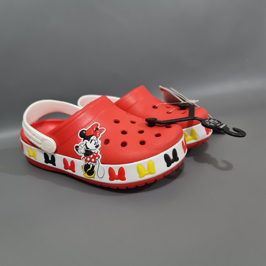 Sepatu Sandal Anak Perempuan Crocs Clogs Minnie Mouse Ori Store Size C11 Eur 28 29 / Kado Sendal Ana