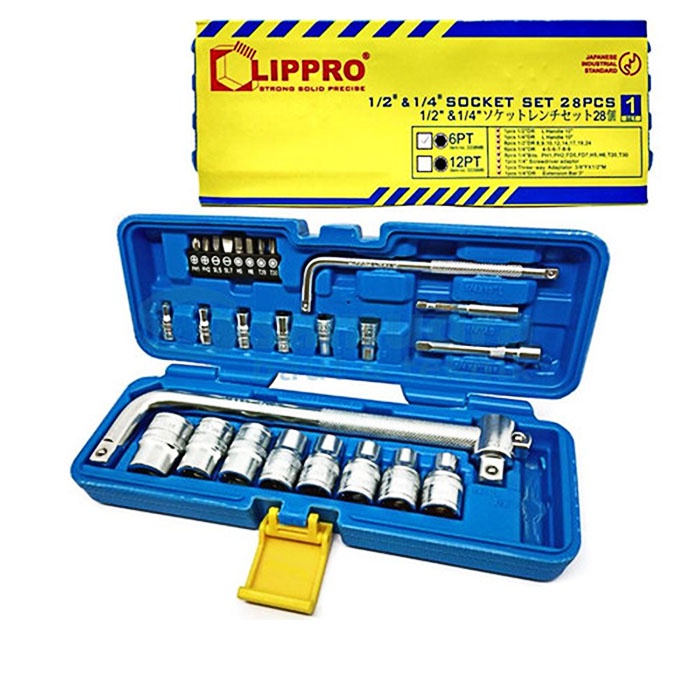 LIPPRO KUNCI SOK SET 27 PCS MATA OBENG SOCK SHOCK MOTOR SOCKET 3338MB