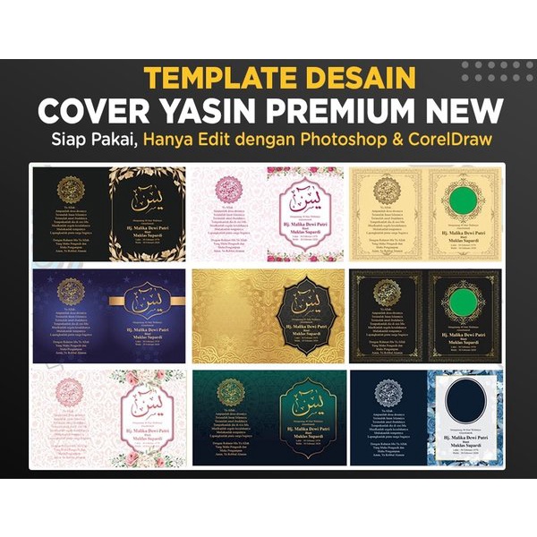 Template Cover Yasin Premium Lengkap Terbaru