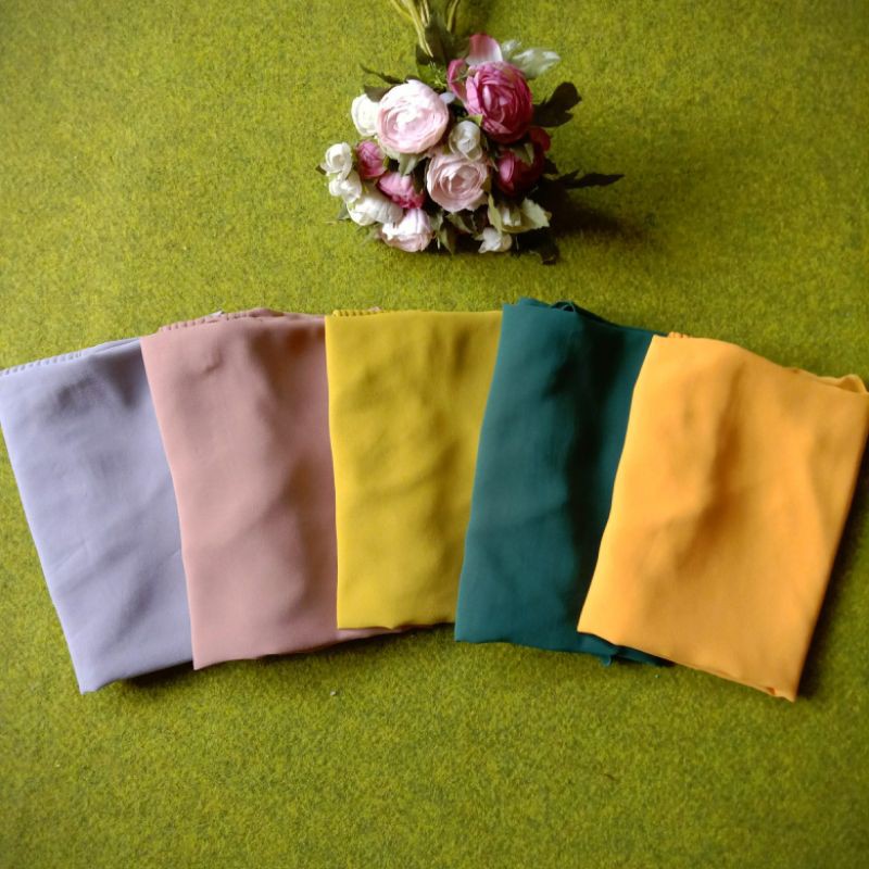 Khimar Simple Glosy/ jilbab ceruty 2 layer