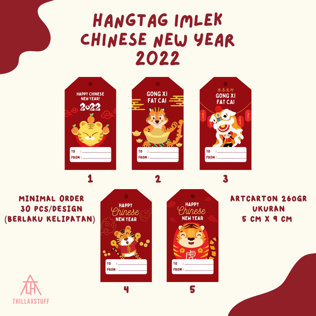 [KELIPATAN 30] HANGTAG IMLEK CNY CHINESE NEW YEAR 2022 | HADIAH IMLEK GANTUNGAN IMLEK