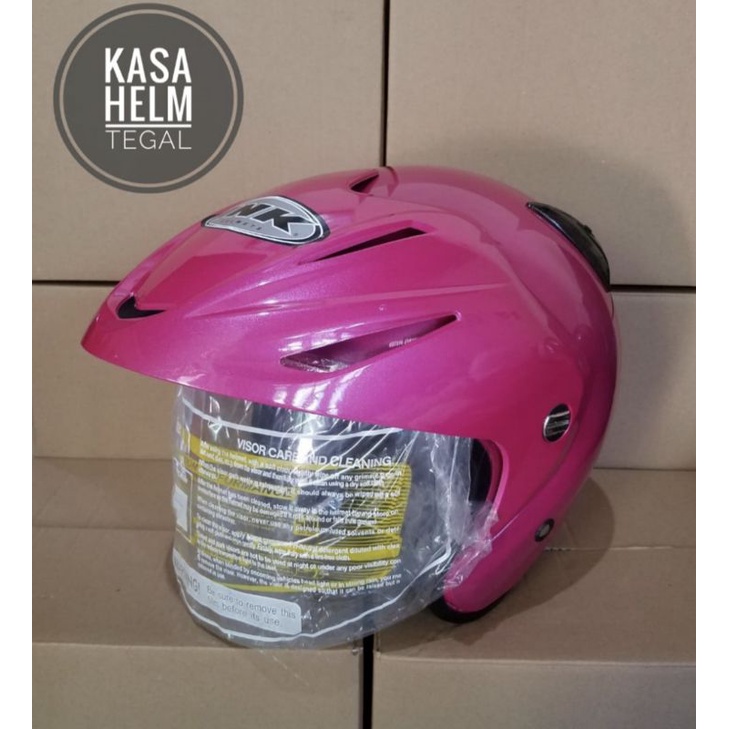 HELM INK CX22 HITAM METALIK(GRADEORI)-Pink magenta