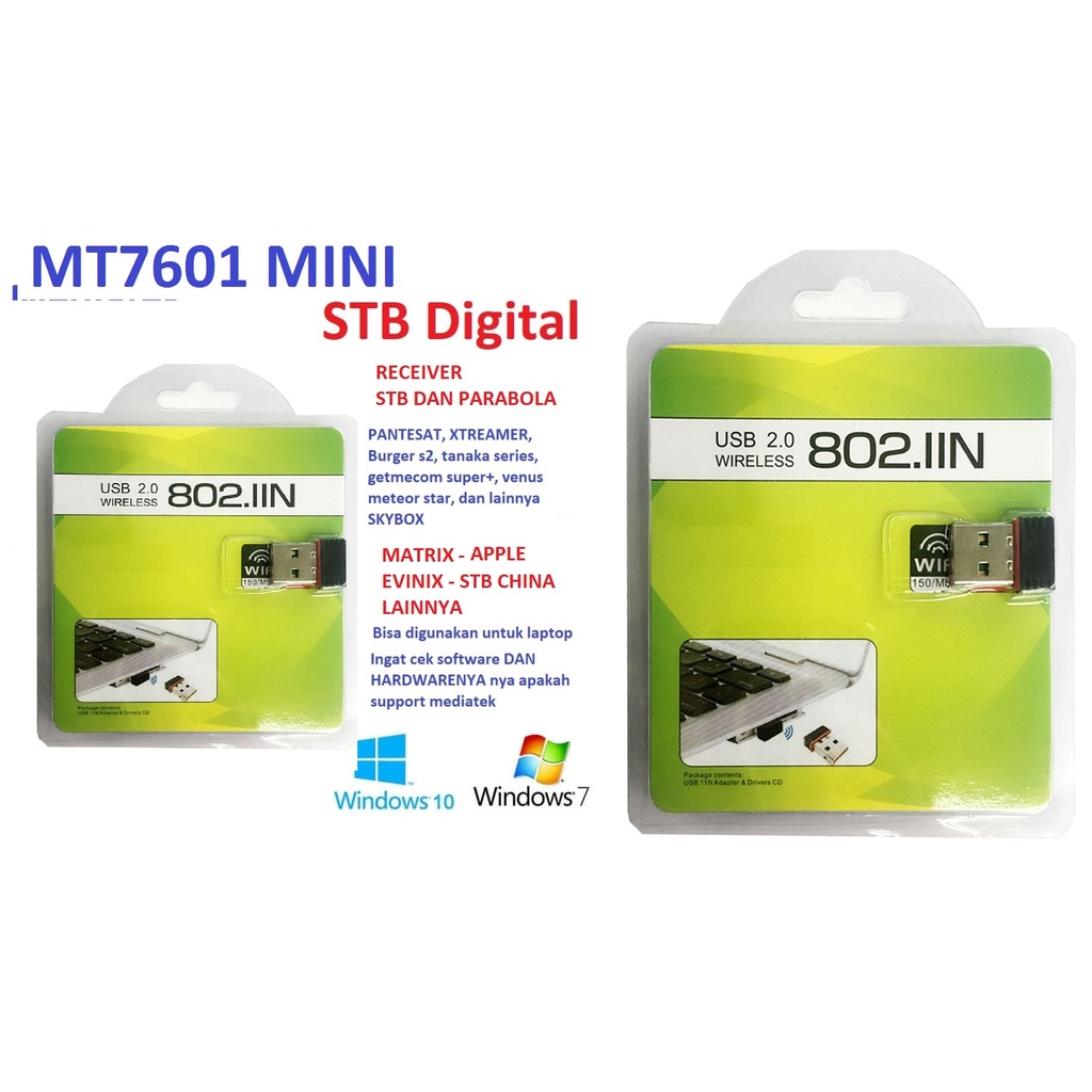 Mediatek MT7601 MINI USB Dongle WIFI STB untuk matrik tanaka pantesat