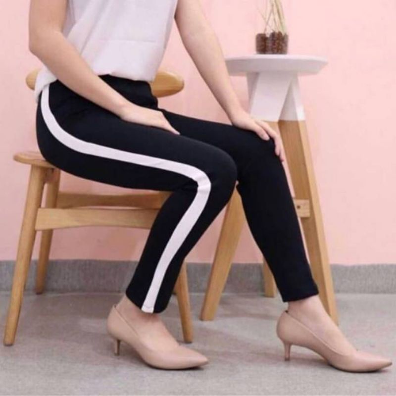 CELANA LUNA SCUBA LIST PUTIH/CELANA LUNA SCUBA/CELANA PANJANG LIST SCUBA