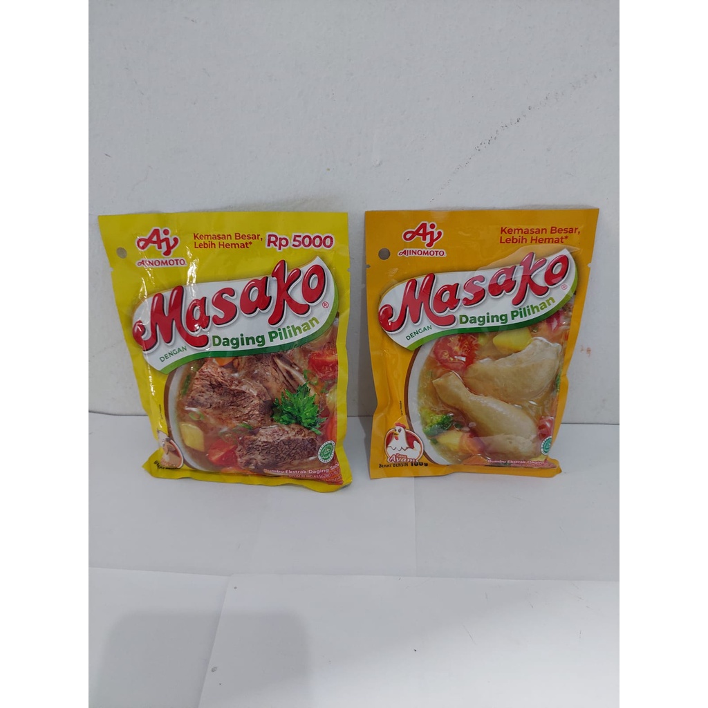 

MASAKO BUMBU DENGAN DAGING PILIHAN 100 GRM - 130 GRM