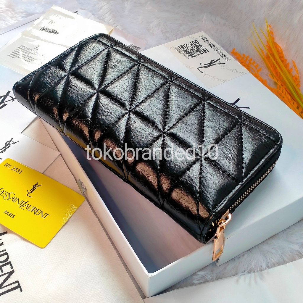 DOMPET PANJANG WANITA Y$L EMBOSSE RESLETING FREE PAPERBAG+BOX FULLSET