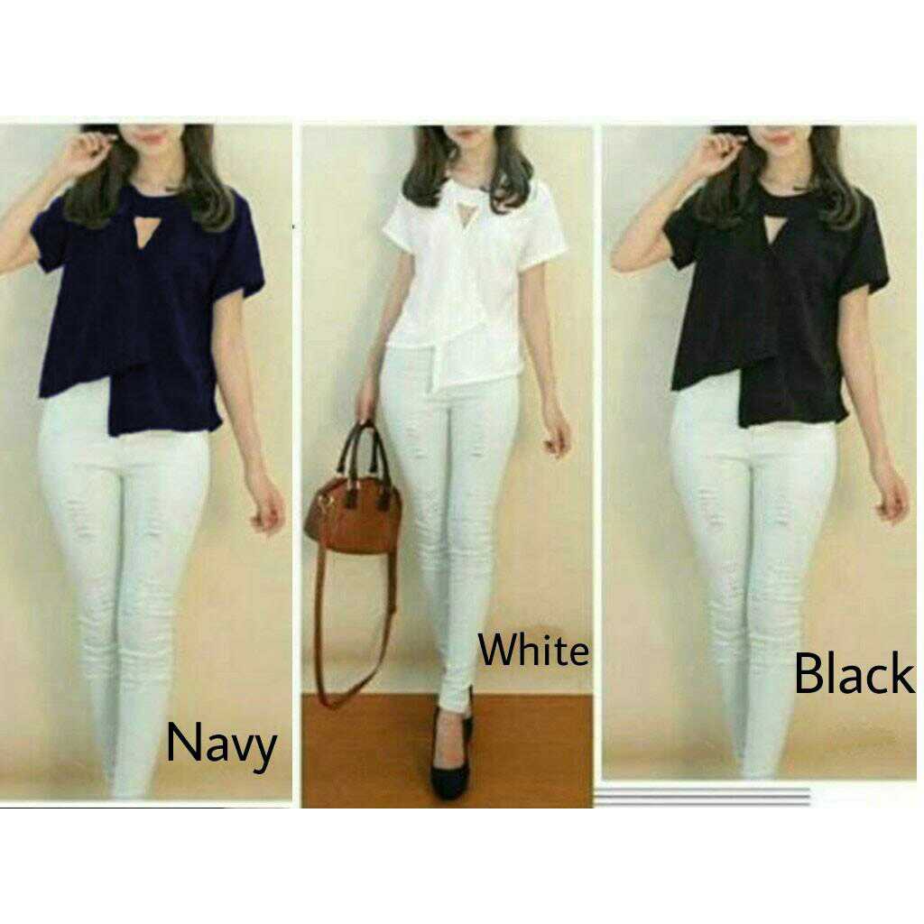 [Raisa top RO] blouse wanita twiscont var color