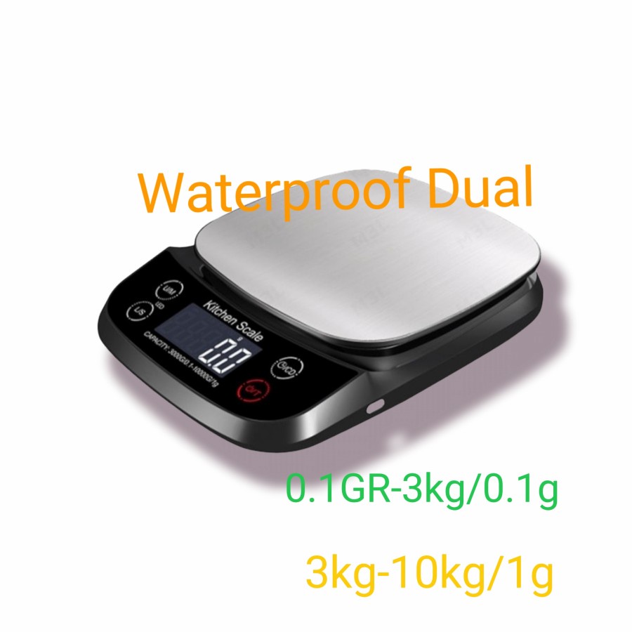 Timbangan Waterproof Dual Digital/Digital Kitchen scale 10kg