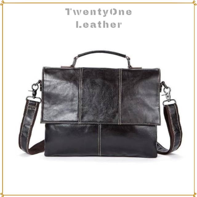 Tas Kerja Pria / Tas Selempang Kulit Asli (NAPOLEON)