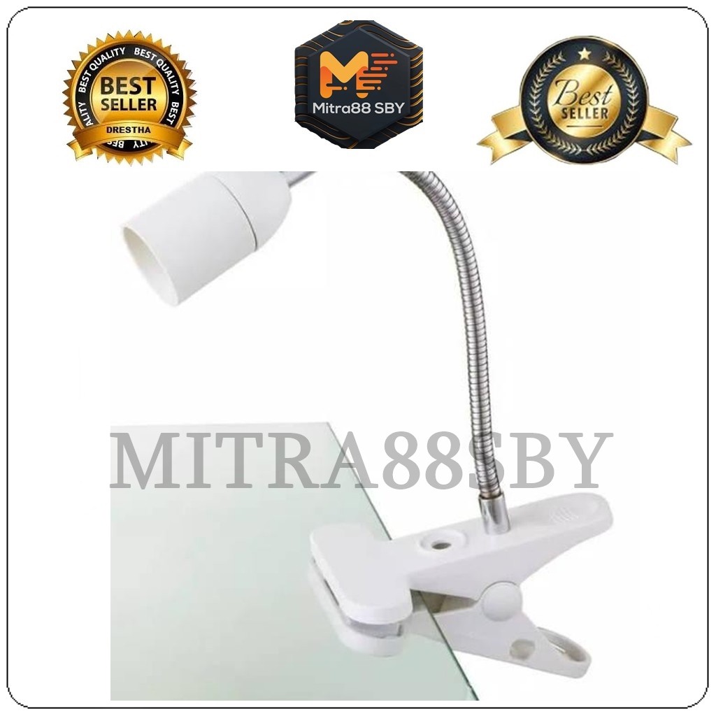 Mitra88sby lampu belajar model fitting clip drat e27 Visalux