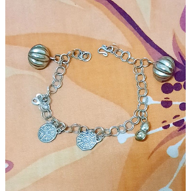 Gelang Kaki Perak Anak Bayi model Pakkua Holo 1 Kokot Kaitan