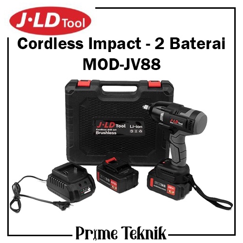 Cordless Impact Wrench Brushless Bor 2 Baterai JV88 - 48 Volt JLD Tool/ 48Vf SUNC Tools