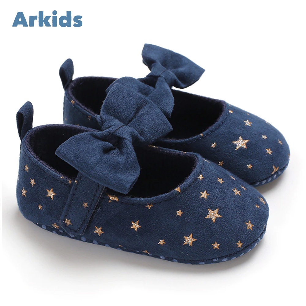 Sepatu Bayi Prewalker Perempuan Umur 0 - 12 Bulan Sepatu Flat Anak Bayi Perempuan Baby Prewaker Shoes Cewek Murah Umur 0 - 14 Bulan, umur 1 Tahun 0 - 6 Bulan Navy AK 08