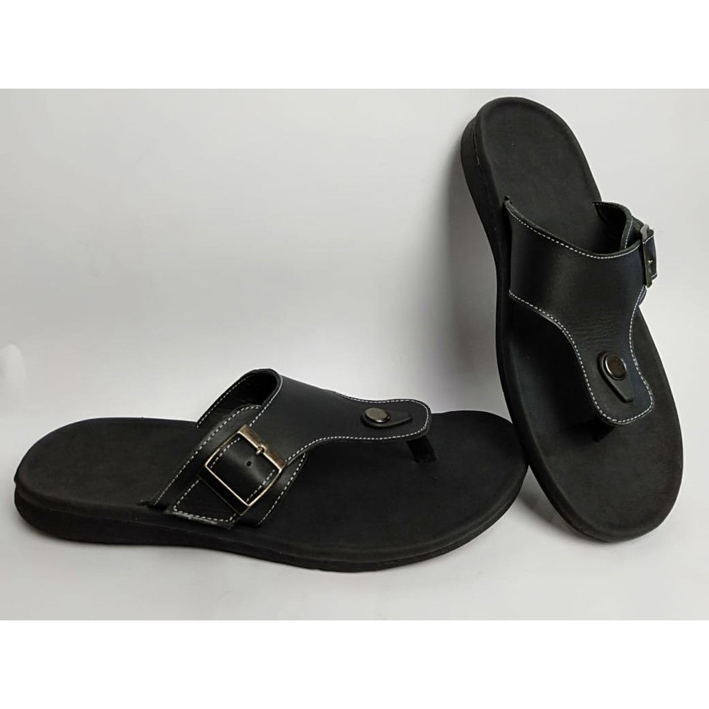 sandal kulit asli pria Model simple dan Praktis khas garut