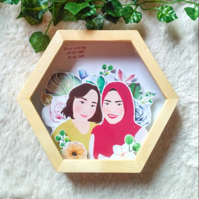 3D POP UP FRAME HAXAGONAL