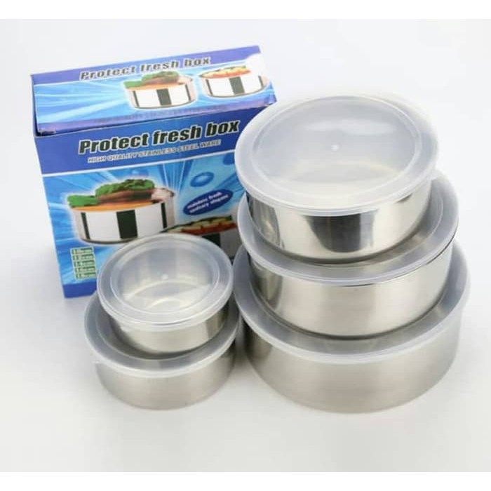 RANTANG STAINLESS ISI 5 RANTANG SUSUN MURAH STAINLESS STEEL FRESH BOX