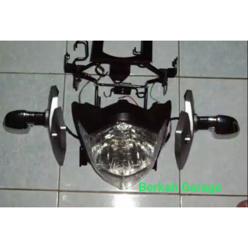 Paket Hemat Headlamp Vixion Breket Lampu Kupingan Plus Sen Model Vixion Old 2 Pic