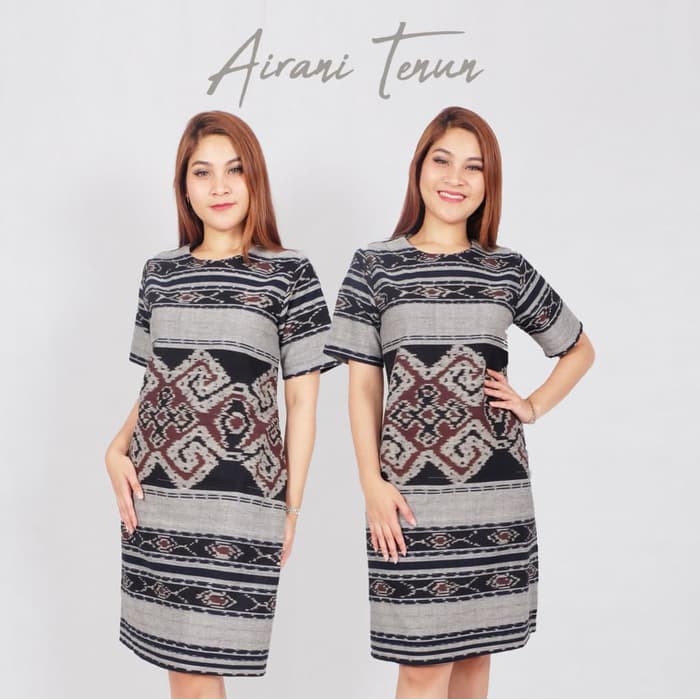 NEW FB AIRANI DRESS BATIK TENUN / PARTY DRESS TENUN PEKALONGAN / TENUN BATIK