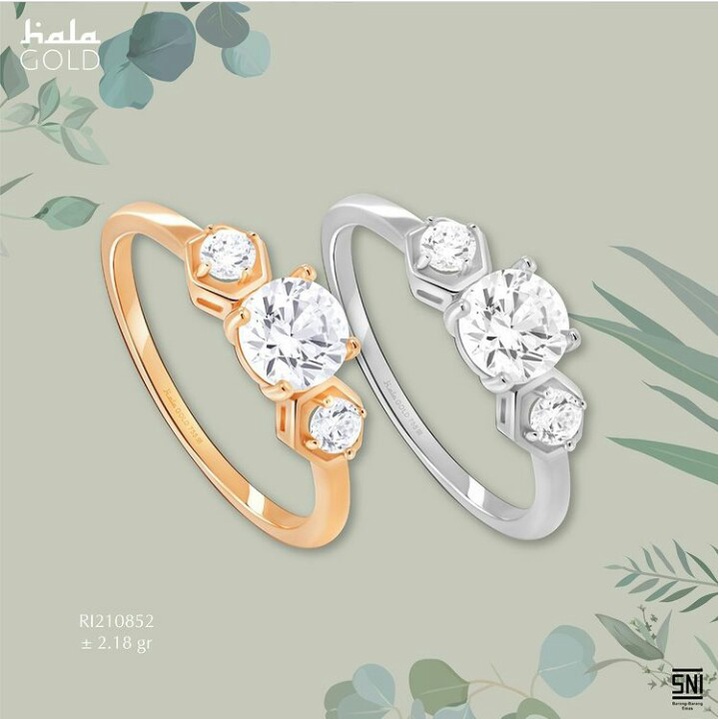 Cincin Hala Gold Heksa Collections RI210852