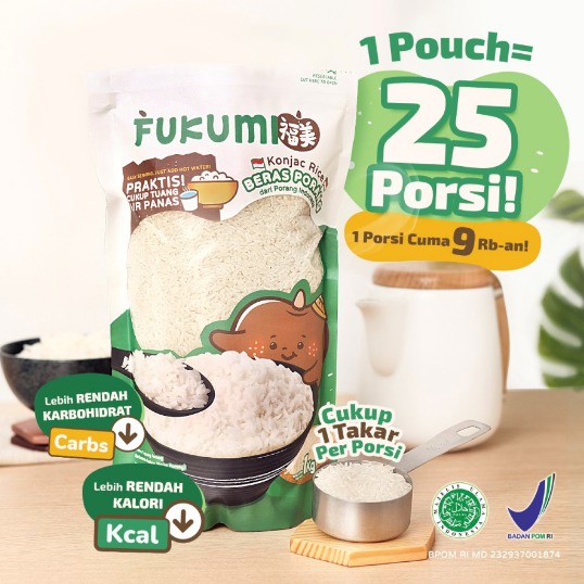 FUKUMI Beras Porang Pouch 1Kg