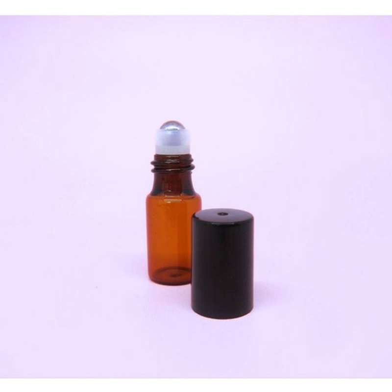 ROLL ON | BOTOL KACA AMBER KOSONG | 3 ML | ESSENTIAL OIL | PARFUM | POLOS