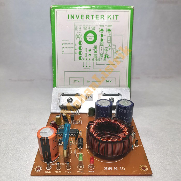 Kit Inverter Konverter Step Up DC 12V to CT 24V PSU Amplifier Mobil