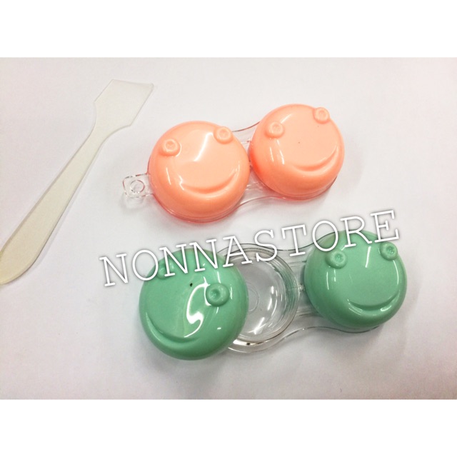 Clean Bottle /Tempat pot multifungsi [ CONTACT LENS soflen /CREAM POT krim ] motif kodok/rose/kuping