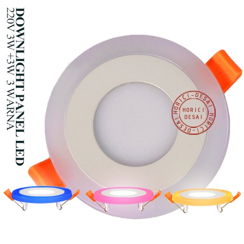 HORICI LAMPU DOWNLIGHT NEW INDO STYLE/ BISA 2 WARNA / 3W+3W/ READY STOCK