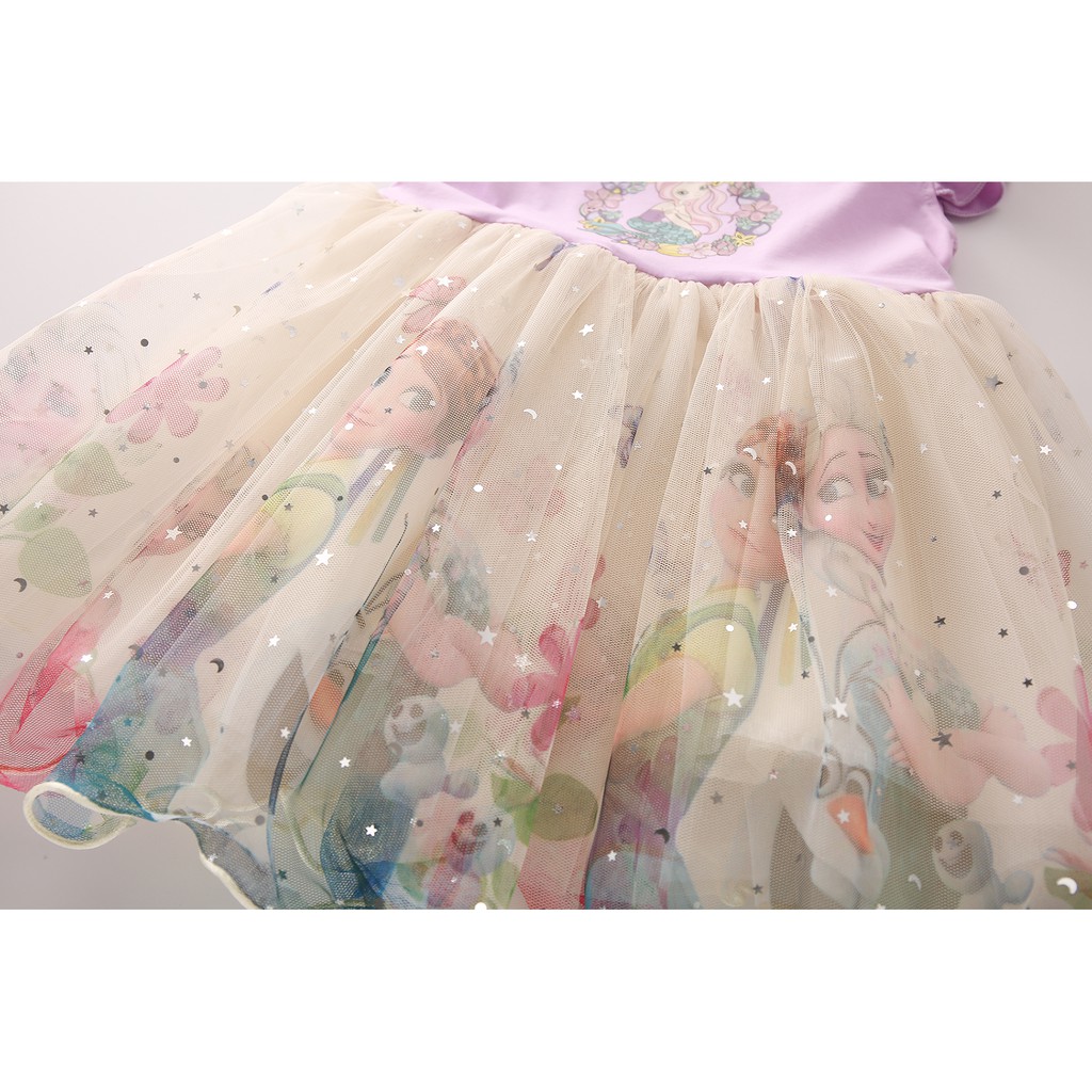 Dress Anak Perempuan Gaun Pesta Tutu bayi cewek Import - MERMAID STAR 9bln -3 Tahun Elegan Fashion-3