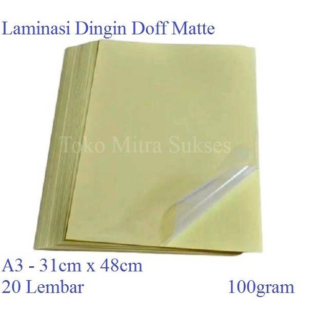 

SALE Laminasi Dingin Doff Matte A3+