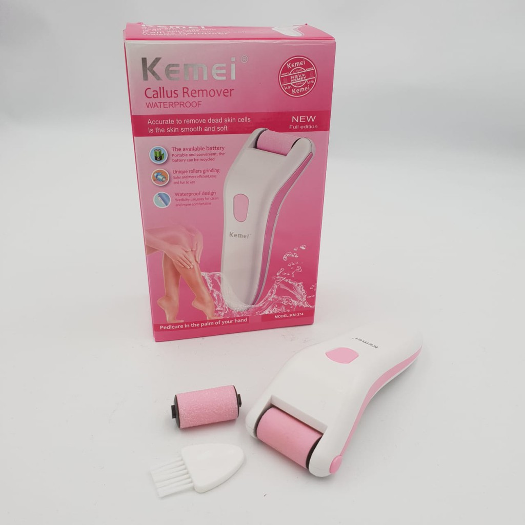 Kemei KM-374 callus remover/ Penghilang Kulit Kasar Kapalan pada kaki/ Menghalus Pembersih Tumit