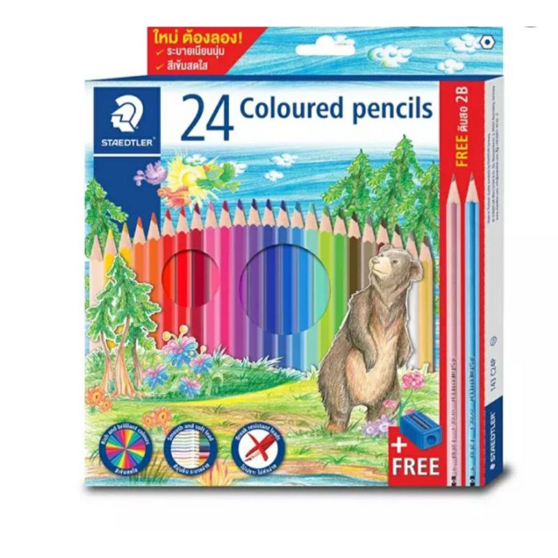 

STAEDTLER PERMANENT COLORED PENCIL 24 WARNA