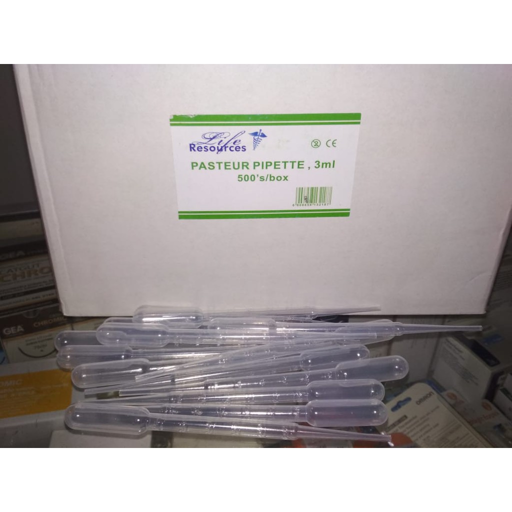 Pipet Pasteur 3ml / Pipette 3ml / Pipet Plastik Tetes 3 ml isi 10 pcs