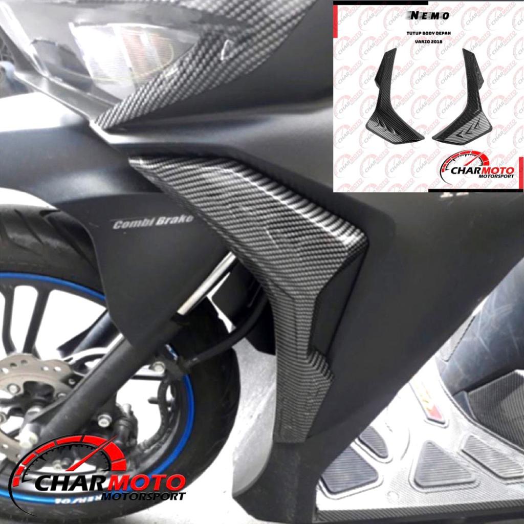 Cover List Tutup Body Depan Carbon  Karbon   Honda Vario 125 New 2018 Nemo Original PNP - Charmoto