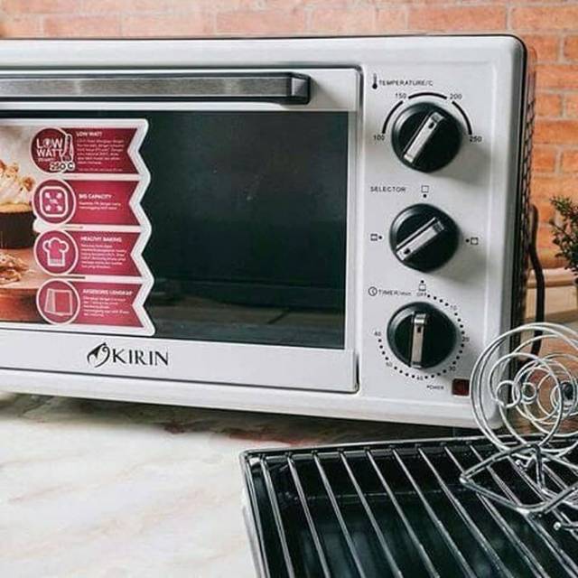 Kirin Electric Oven KBO-190LW. Kapasitas 19 Liter Low Watt. Baru Bergaransi Resmi