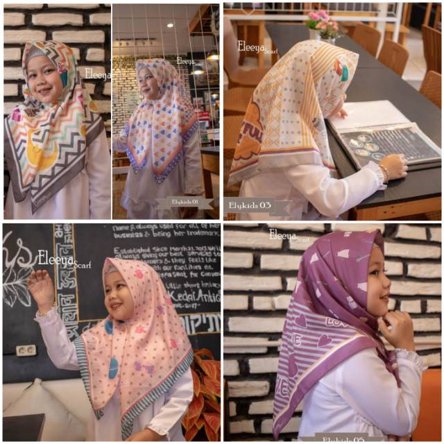 HIJAB SEGIEMPAT MOTIF ANAK ELEEYASCARF