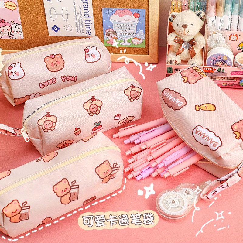 

COD TEMPAT PENSIL CANVAS LUCU MOTIF BERUANG / PENCIL CASE CANVAS TEBAL / KOTAK PENSIL IMPORT CANVAS LUCU / TEMPAT PENSIL UNIK