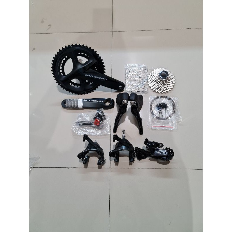 grupset shimano ultegra r8000 rim brake u v rem jepit sepeda road bike r 8000 group grup gear set