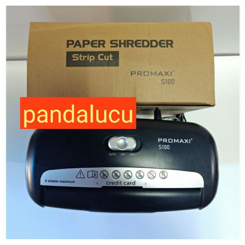 MESIN PENGHANCUR POTONG KERTAS PROMAXI S 100 ORIGINAL / PAPER SHREDDER S100