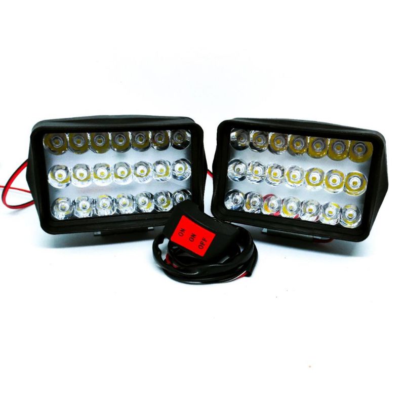 PAKET Lampu LED Bar Tembak Sorot Laser Gun CREE Motor Mobil 21 Led/Titik Mata 21Watt 21 universal motor mobil