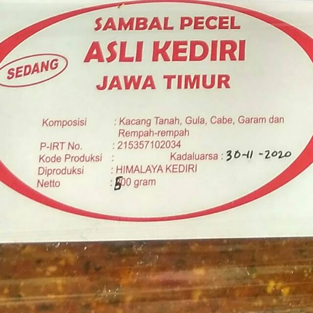 

Bumbu Pecel Sedang "Asli Kediri" 500gr