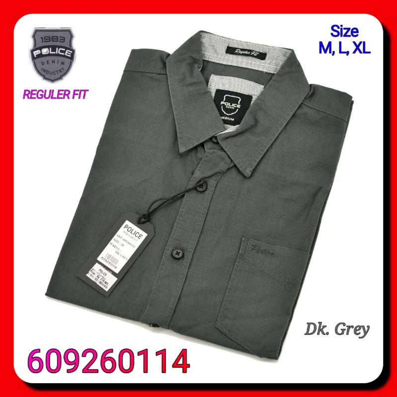 Kemeja Kasual Pria 609260114 Police Denim Industry  Lengan Pendek