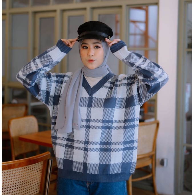 NAOMI SWEATER OVERSIZE - SWEATER RAJUT MURAH / SWEATER RAJUT CANTIK / RAJUT TEBAL /RAJUT OVERSIZE