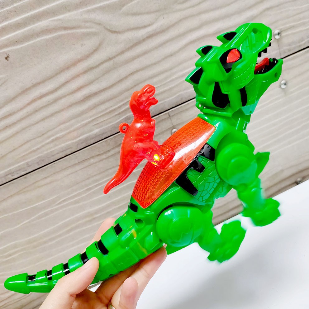 MAMASAURUS MAINAN ROBOT DINO DINOSAURUS LAMPU LED JALAN SUARA