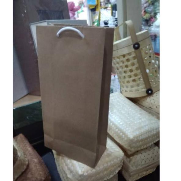 

Q6V Paper bag botol polos dan murah isi 12 pcs/bahan tebal SQ V69